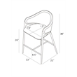 Best Quality Furniture Leathaire Counter Stools with Gold Iron Chrome Base
