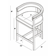 Best Quality Furniture Leathaire Bar Stool with Gold Iron Chrome Base