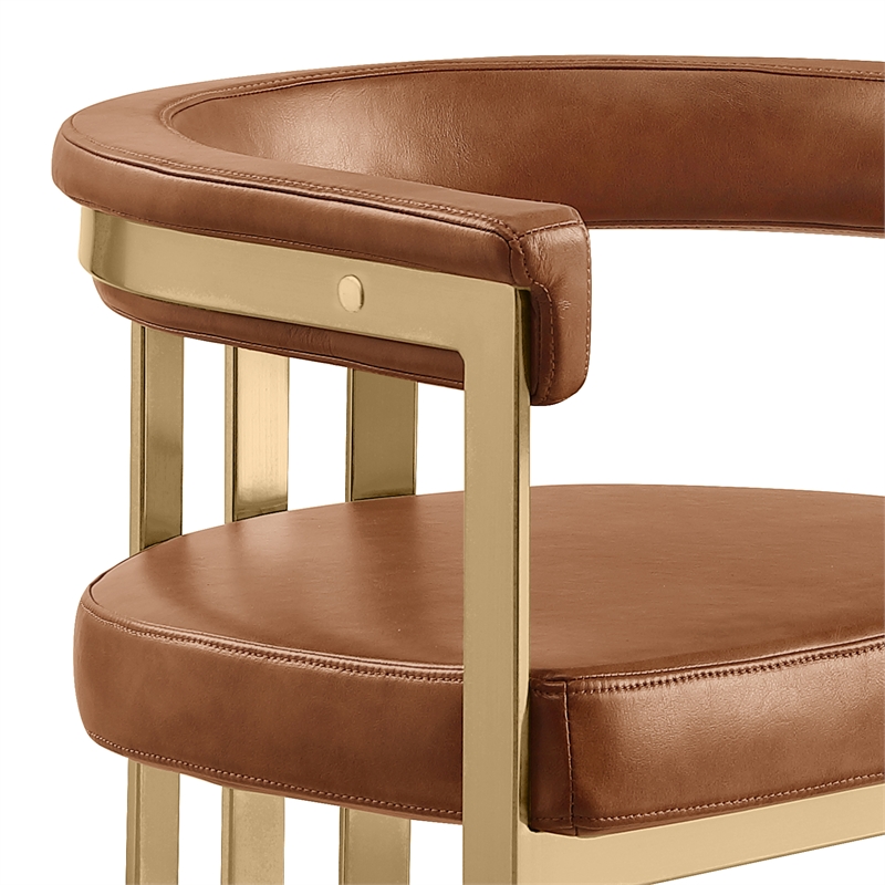 Best Quality Furniture Leathaire Bar Stool with Gold Iron Chrome Base
