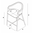 Best Quality Furniture Leathaire Bar Stools with Gold Iron Chrome Base