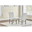 Best Quality Furniture Set of 2 Rustic Gray Wood Dining Chairs with Upholstery