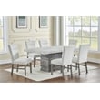 Best Quality Furniture Set of 2 Rustic Gray Wood Dining Chairs with Upholstery
