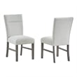 Best Quality Furniture Set of 2 Rustic Gray Wood Dining Chairs with Upholstery