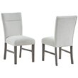 Best Quality Furniture Rustic Modern Gray Wood 7pc Dining Set with Pedestal Base