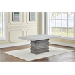 Best Quality Furniture Rustic Modern Gray Wood Dining Table with Pedestal Base