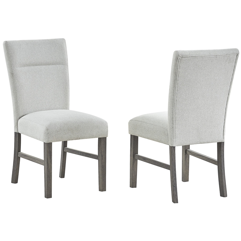 Best Quality Furniture Rustic Modern Gray Wood 5pc Dining Set with Pedestal Base