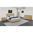 Best Quality Furniture Light Brown Oak Wood Bedroom Set with Charging Station