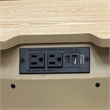 Best Quality Furniture Light Brown Oak Wood Bedroom Set with Charging Station