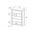 Best Quality Furniture Light Brown Oak Wood 6 Drawer Chest