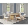 Best Quality Furniture Light Brown Oak Wood 7 Piece Dining Set
