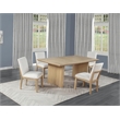 Best Quality Furniture Light Brown Oak Wood 5 Piece Dining Set
