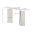 Best Quality Furniture 4pc White Marble Coffee Table Set with Stainless Steel