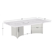 Best Quality Furniture 2pc White Marble Coffee Table Set with Stainless Steel
