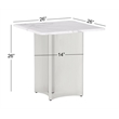 Best Quality Furniture 2pc White Marble Coffee Table Set with Stainless Steel