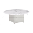 Best Quality Furniture White Marble Circular Coffee Table with Stainless Steel