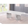 Best Quality Furniture 87 x 42 White Marble Dining Table with Stainless Steel