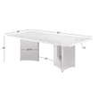 Best Quality Furniture 87 x 42 White Marble Dining Table with Stainless Steel