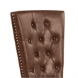 Best Quality Furniture Faux Leather Dining Chairs with Gold Base & Nailhead Trim