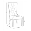 Best Quality Furniture Faux Leather Dining Chairs with Gold Base & Nailhead Trim