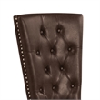Best Quality Furniture Faux Leather Dining Chairs with Gold Base & Nailhead Trim