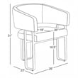 Best Quality Furniture Gray Teddy Fabric Side Chairs with Gold Iron Base