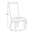 Best Quality Furniture Mocha Faux Leather Side Chairs with Gold Steel Base
