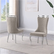 Best Quality Furniture Gray Boucle Fabric Chairs with Silver Iron Frame