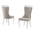Best Quality Furniture Gray Boucle Fabric Chairs with Silver Iron Frame