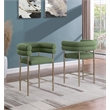 Best Quality Furniture Green Teddy Counterheight Chairs with Gold Iron Base