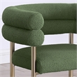Best Quality Furniture Green Teddy Counterheight Chairs with Gold Iron Base