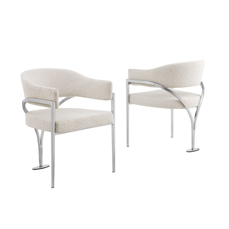 Best Quality Furniture 9 Piece White Marble Dining Set with Stainless Steel Base
