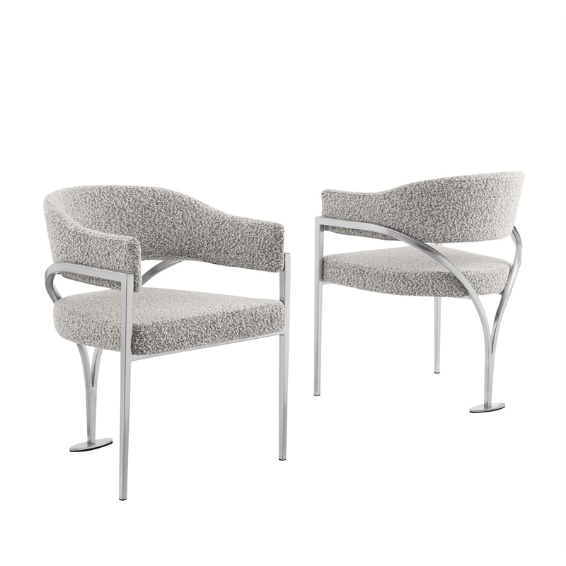 Best Quality Furniture 5 Piece White Marble Dining Set with Stainless Steel Base