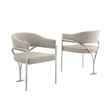Best Quality Furniture 5 Piece White Marble Dining Set with Stainless Steel Base