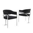 Best Quality Furniture 5 Piece White Marble Dining Set with Stainless Steel Base