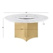 Best Quality Furniture 5 Piece White Marble Dining Set with Stainless Steel Base
