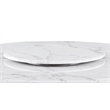 Best Quality Furniture 5 Piece White Marble Dining Set with Stainless Steel Base