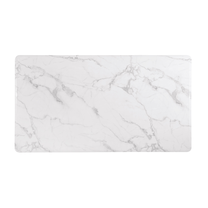 Best Quality Furniture 9 Piece White Marble Dining Set with Stainless Steel Base