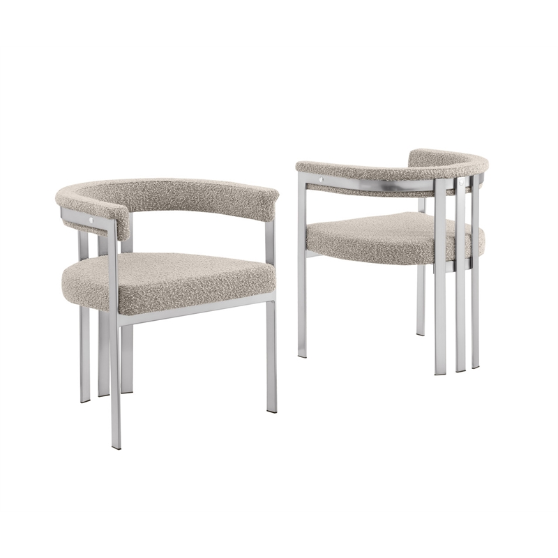 Best Quality Furniture 7 Piece White Marble Dining Set with Stainless Steel Base