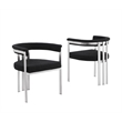Best Quality Furniture 9 Piece White Marble Dining Set with Stainless Steel Base
