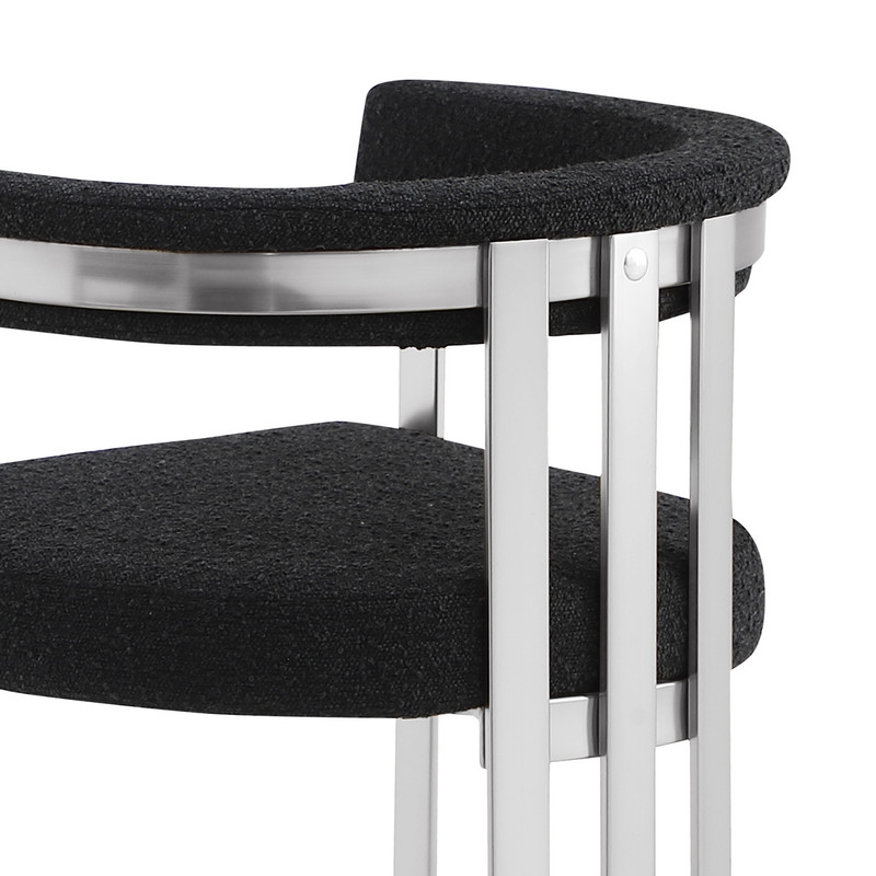Best Quality Furniture 7 Piece White Marble Dining Set with Stainless Steel Base