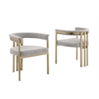 Best Quality Furniture 9 Piece White Marble Dining Set with Stainless Steel Base