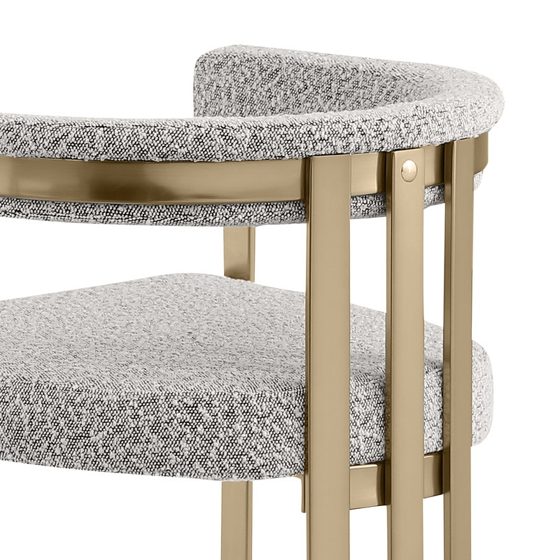 Best Quality Furniture 9 Piece White Marble Dining Set with Stainless Steel Base