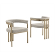 Best Quality Furniture 9 Piece White Marble Dining Set with Stainless Steel Base