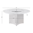 Best Quality Furniture 5 Piece White Marble Dining Set with Stainless Steel Base