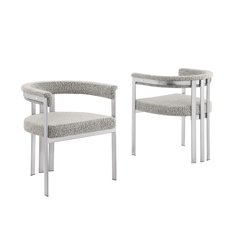 Best Quality Furniture 5 Piece White Marble Dining Set with Stainless Steel Base
