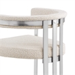 Best Quality Furniture 5 Piece White Marble Dining Set with Stainless Steel Base