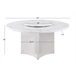 Best Quality Furniture 5 Piece White Marble Dining Set with Stainless Steel Base