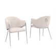 Best Quality Furniture 5 Piece White Marble Dining Set with Stainless Steel Base