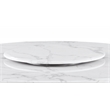 Best Quality Furniture 5 Piece White Marble Dining Set with Stainless Steel Base