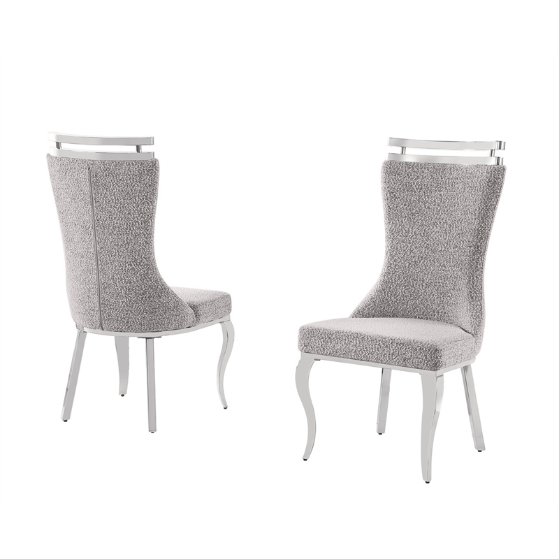 Best Quality Furniture 7 Piece White Marble Dining Set with Stainless Steel Base